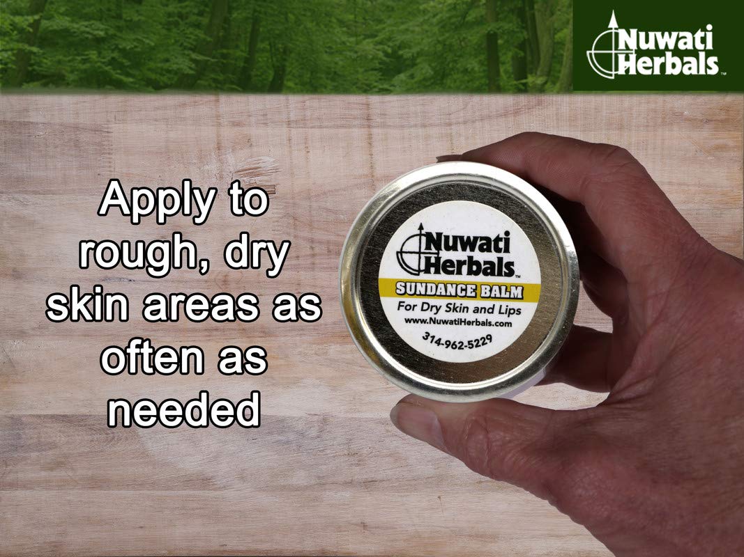 Nuwati Herbals Healing Balm for Severely Dry Skin Sundance Balm - Softens Rough, Dry, Damaged Skin, Lips, and Cuticles - For Elbows, Heels, Hands,