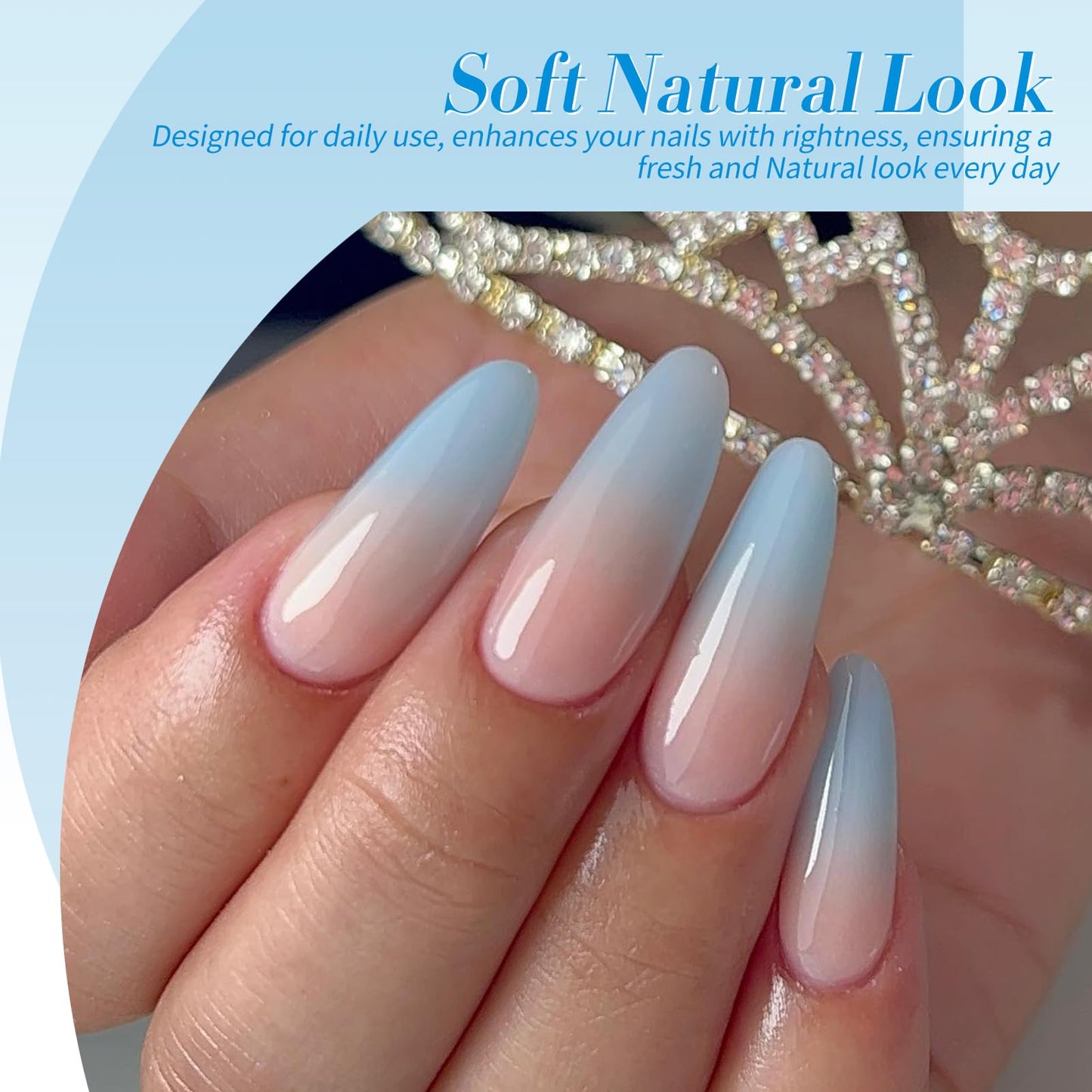Born Pretty Blue Gel Nail Polish Jelly Transparent Cat Magnetic Eye Beauty and Personal Care Born Pretty