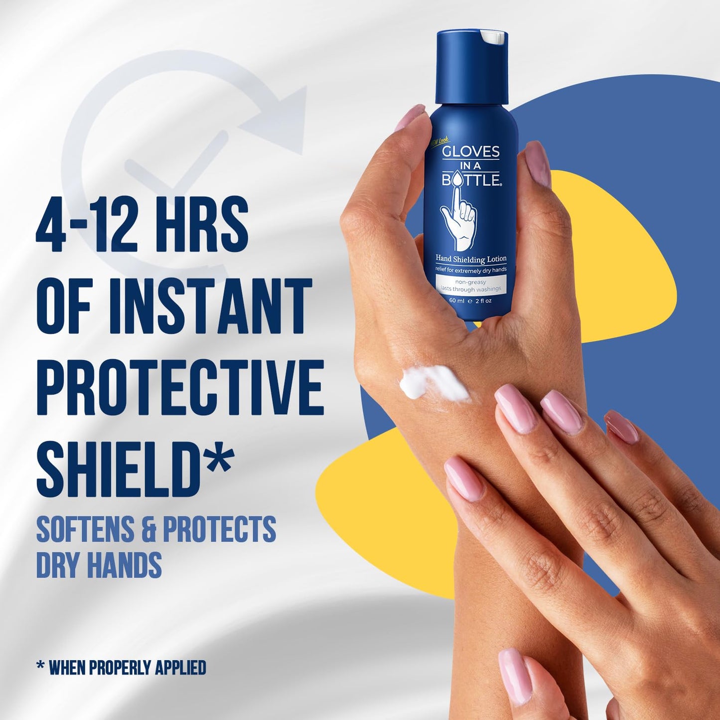 Gloves In A Bottle Hand Lotion for Nurses - Best Travel Hand Cream for Dry, Cracked Hands, Eczema & Psoriasis Relief - Silicone Glove Hand Lotion