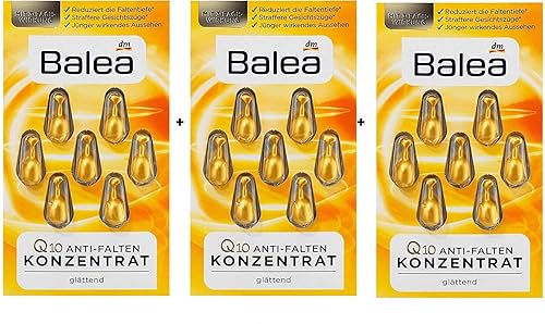 3 Packs of Balea Q10 Anti-Wrinkle Concentrate Serum “21 Capsules”