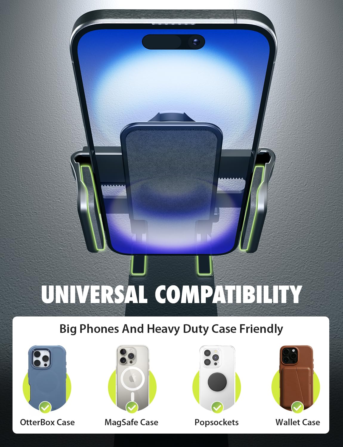 Bracketron Car Phone Holder, TripGrip Phone Mount for Car Dashboard & Air Vent, 360 Rotation One-Hand Release Car Cell Phone Holder for iPhone…