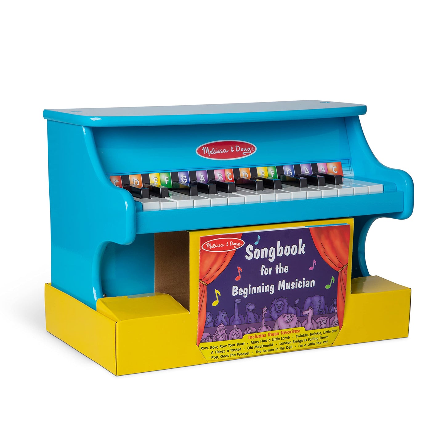 Melissa & Doug Learn-to-Play Piano with 25 Keys and Color-Coded Songbook - Blue