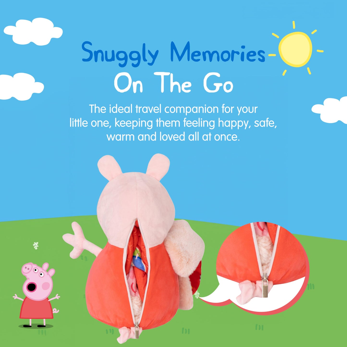 Plushible Blankie Bestie Peppa Pig Stuffed Animal Blanket - 2-in-1 Baby Plush Toy with Ultra Soft Sensory Fabric, Machine Washable Baby Blanket with…