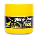 AmPro Shine-n-Jam Rainbow Edges - Curly Hair Gel for Women - Styling Gel for Women - Strengthens with Silk Protein - Banana Pudding - 4 oz