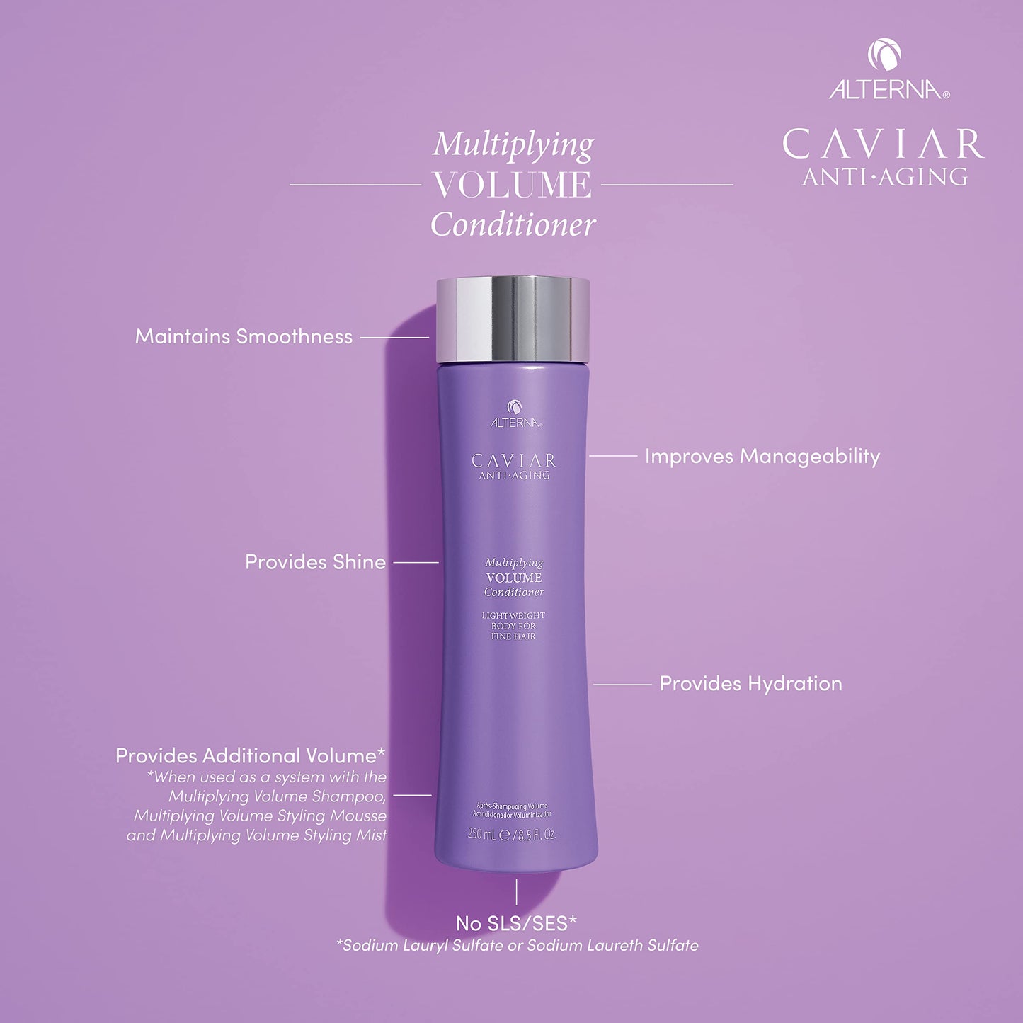 Alterna Haircare CAVIAR Anti-Aging Multiplying Volume Conditioner 8.5Fl Oz | For Fine, Limp or Thin Hair | Create Instant Volume and Thickness |