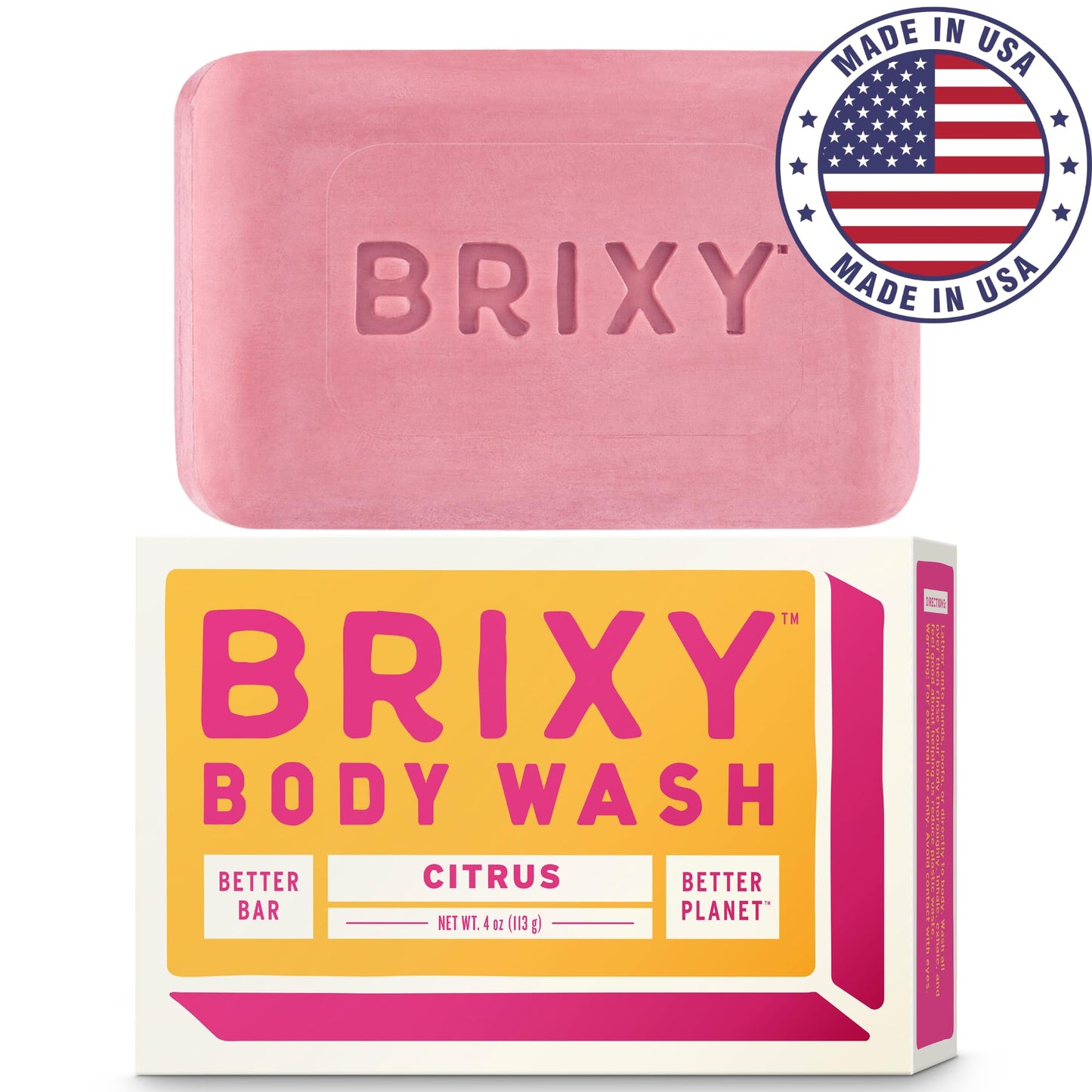 Brixy, Body Wash Bar Citrus, 4 Ounce Beauty & Personal Care BRIXY