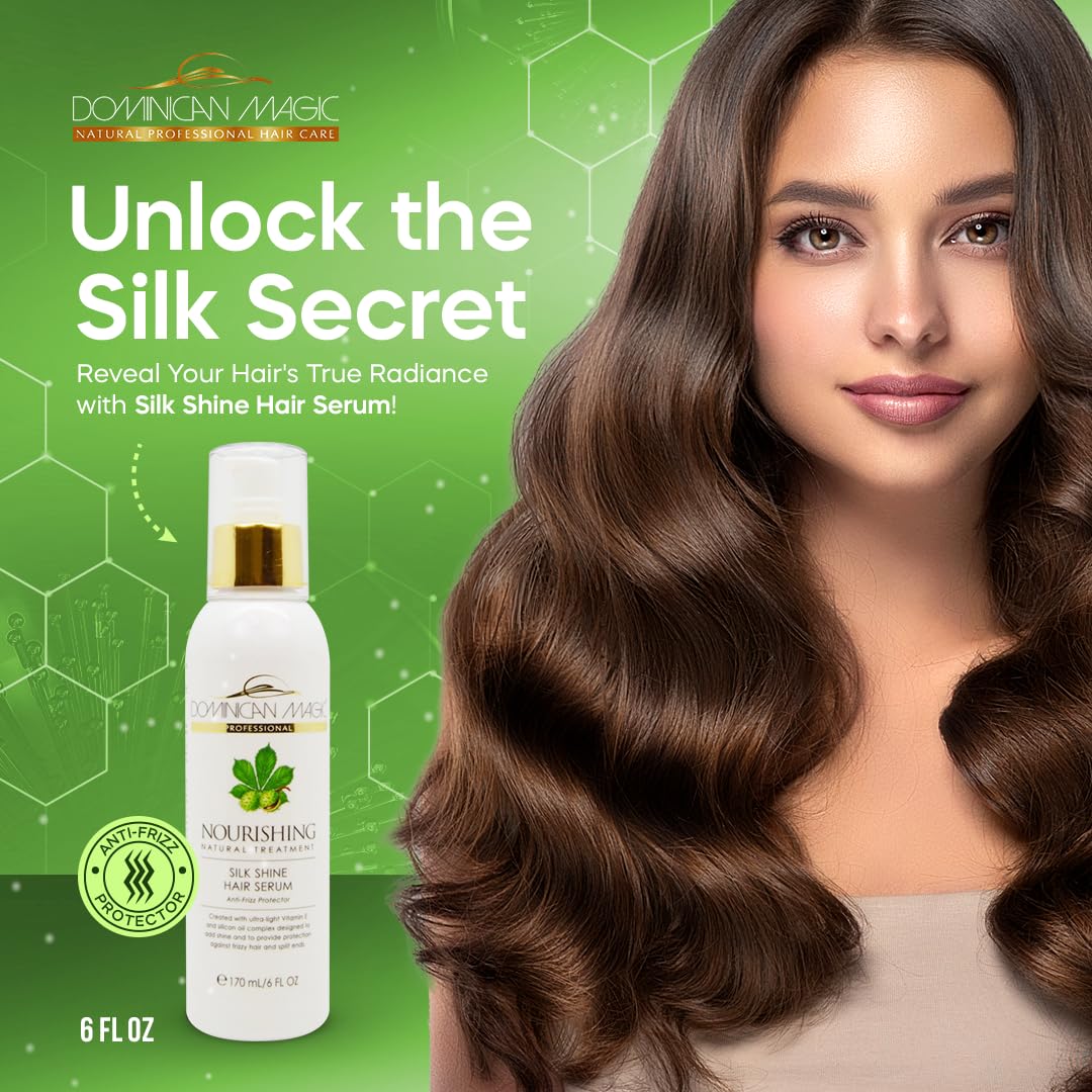 DOMINICAN MAGIC Nourishing Hair Styling Serum, Anti-Frizz Serum & Hydrating Hair Treatment for Dry, Frizzy Hair, 6oz