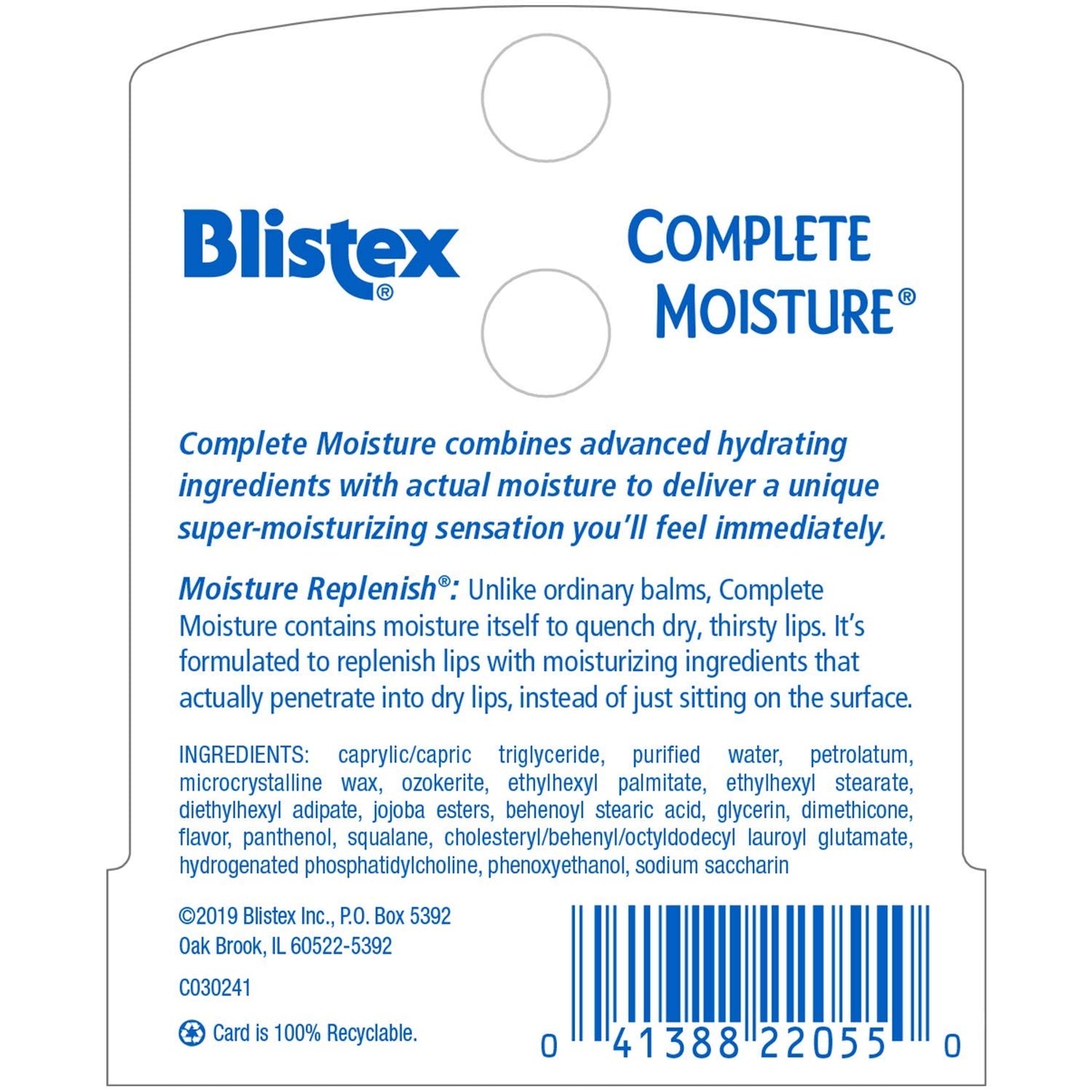 Blistex Lip Balm Complete Moisture, 0.15 oz (Bundle of 12)