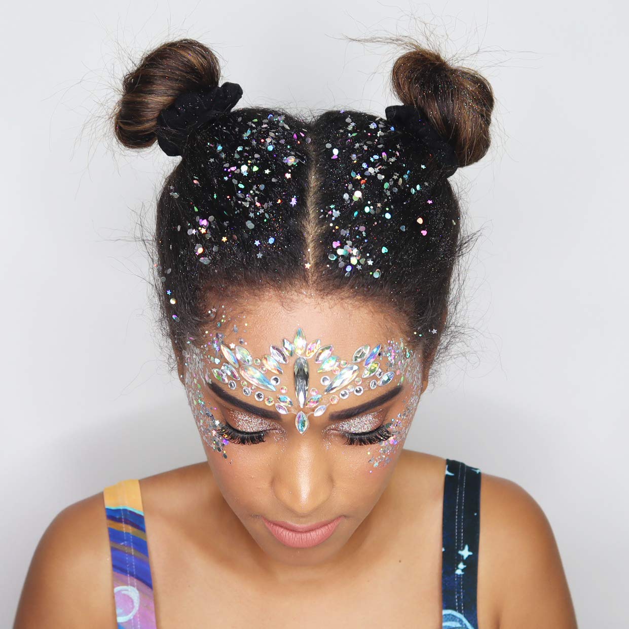 Holographic Silver - Face & Body Glitter - Chunky Glitter - Uses Include: Holidays, Cheerleading, Festival, Rave, Hair, Makeup, Face, Body, Nails