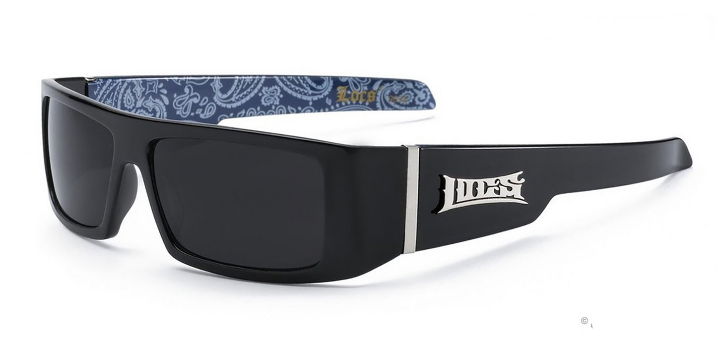 Blue bandana pattern Locs Shades