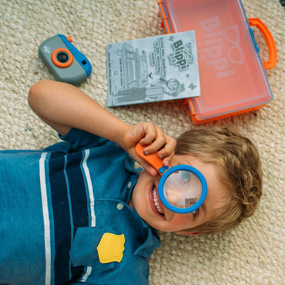 Blippi Detective Roleplay Set | Carry Case, Camera, Badge, Magnifying Glass & Activity Sheets | Toddler Mystery Adventure Toy