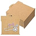 50 Pcs Hair Clip Display Cards 4.75 x 5.25 Inch Kraft Hair Bow Holder Cards Brown Bow Display Rectangular Clip Collecting Cardboard for Barrettes