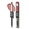 Revlon Liquid Lipstick with Clear Lip Gloss, ColorStay Overtime Lipcolor, Dual Ended with Vitamin E, 340 Eternally Tan, 0.07 Fl Oz