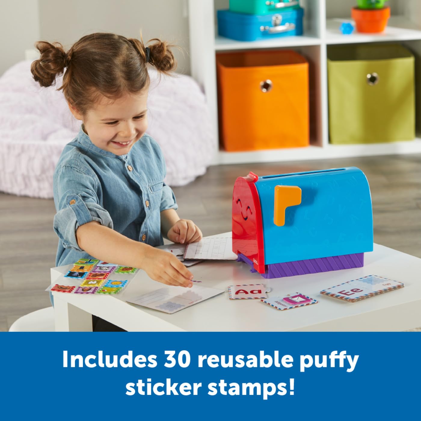 Learning Resources Alphabet Learning Mailbox – Montessori Toddler Toy for ABC Tracing, Writing, Pretend Play & Fine Motor Skills, Preschool Gift