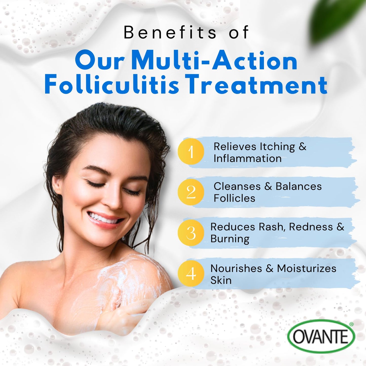 OVANTE Folliculite Solution Body Wash, Liquid Soap for Body Folliculitis - 6.0 oz Beauty & Personal Care OVANTE