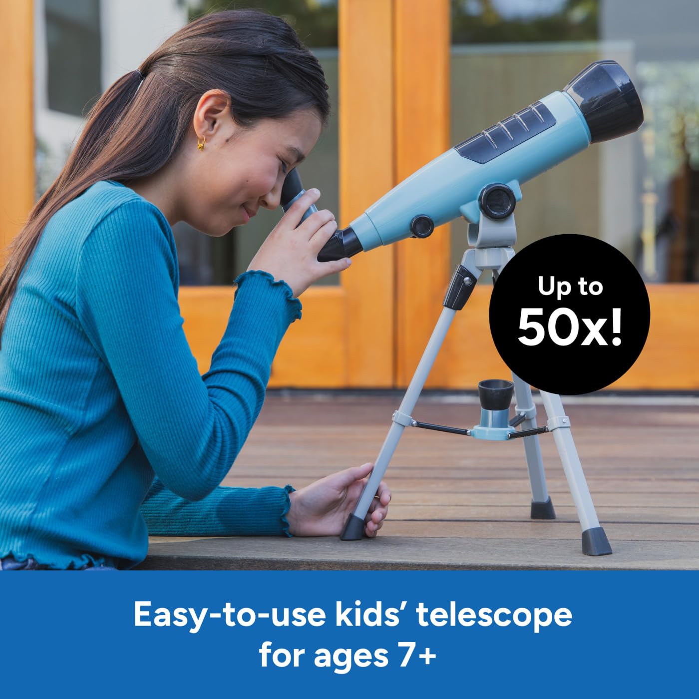 Educational Insights GeoSafari Starview Telescope – Beginner Kids Astronomy & Stargazing Science Set, Space Discovery STEM Gift for Ages 7+