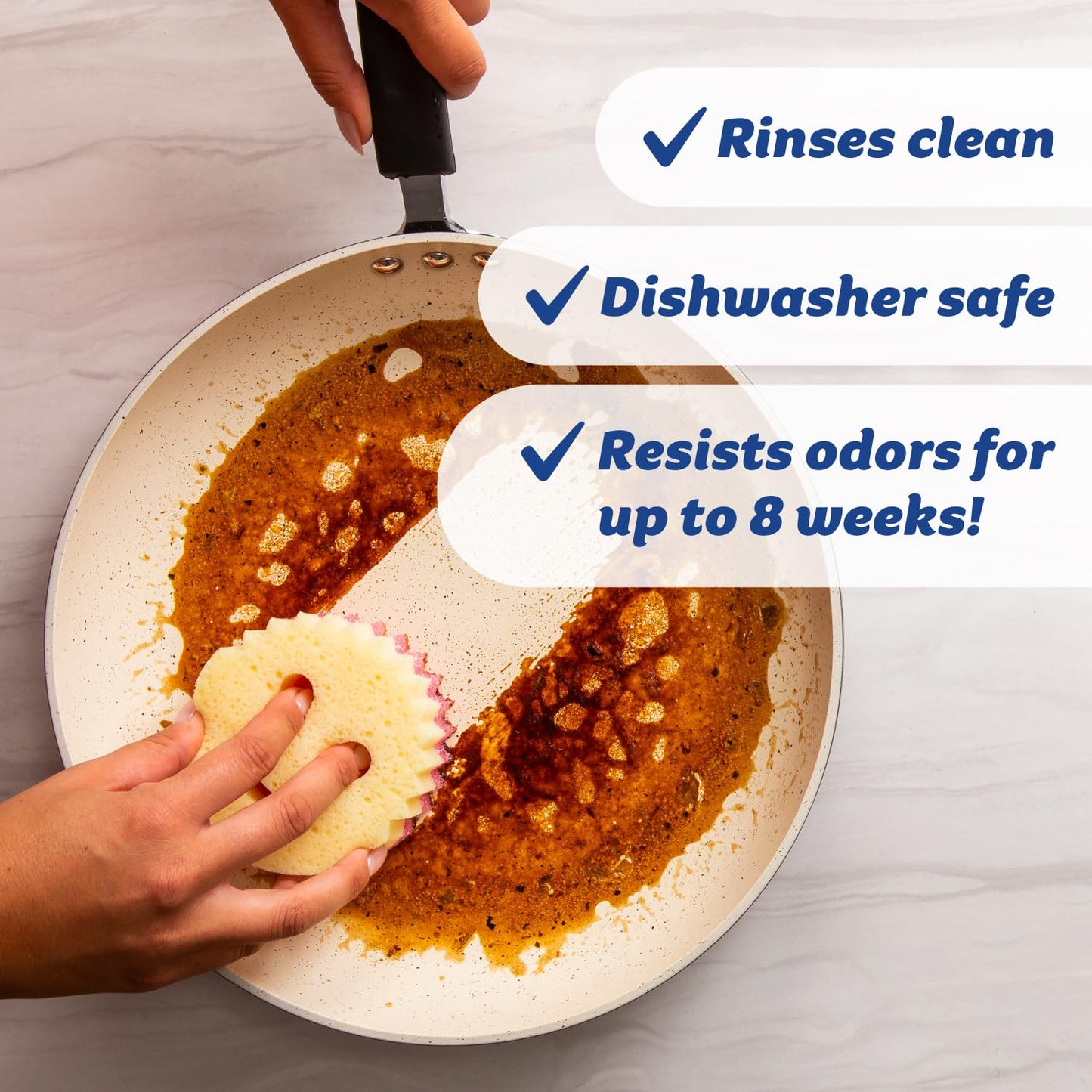 Scrub Daddy Scrub Mommy Sponges – Dual-Sided Non-Scratch Dish & Cleaning Sponges for Kitchen & Bathroom – 3 Count, Multi-Surface Safe