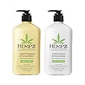 Hempz Body Lotion - Sweet Pineapple & Honey Melon + Coconut & Watermelon Daily Moisturizing Cream, Shea Butter, Aloe - Skin Care Products, Hemp Seed