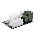 Peggy Kitchen Drawer Cupboard Organizer Tray - Adjustable Storage System For Food Containers, Cookware, Serveware, Utensils and More, Grey