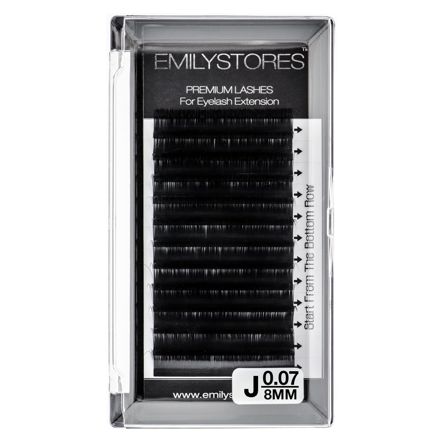 EMILYSTORES Lash Extensions 0.07mm Thickness J Curl Length 8mm Natural Looking Easy Fan Eye Lashes For Eyelash Extensions(0.07,J,8mm)