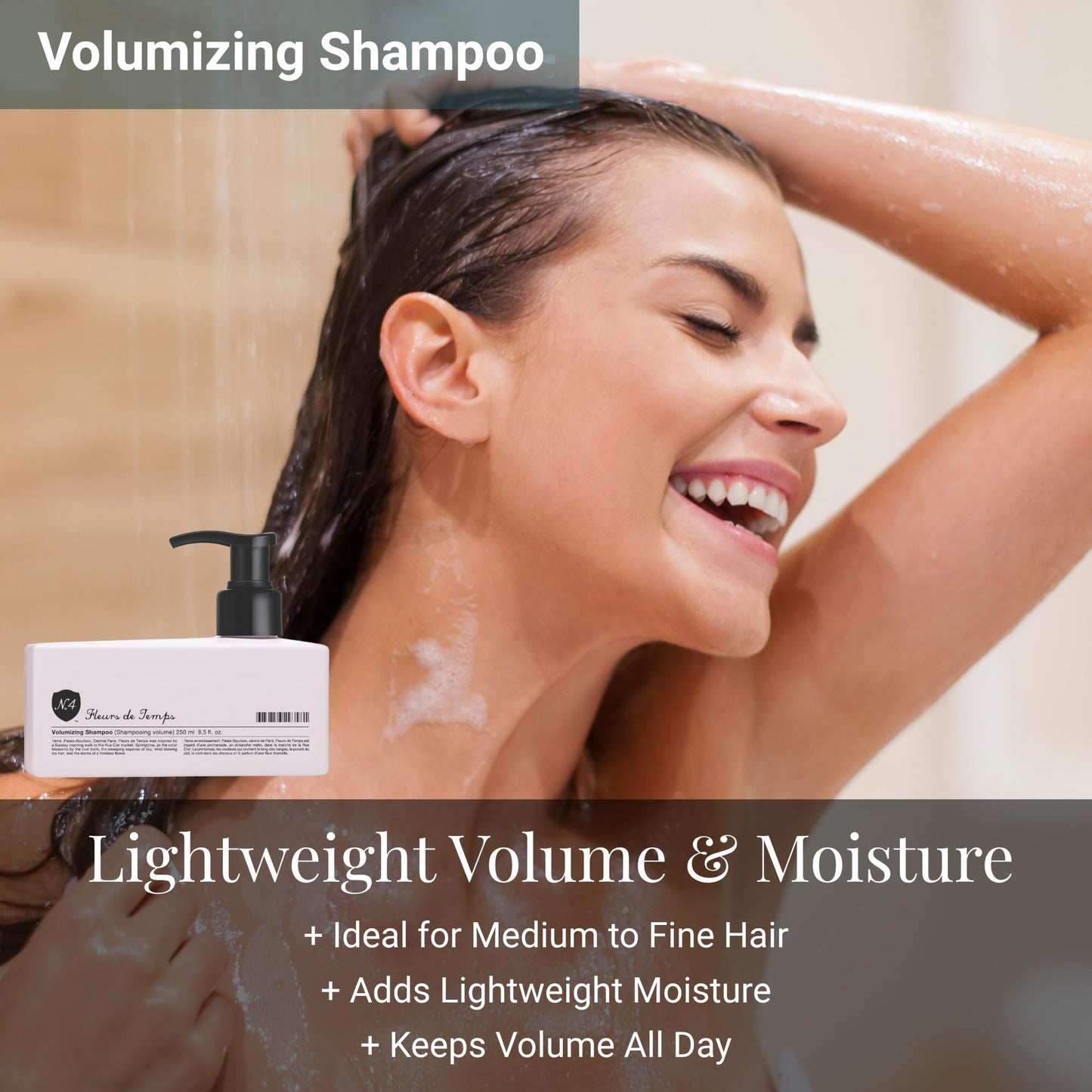 Number 4 Volumizing Gift Set - Lightweight Shampoo, Conditioner & Styling Products for Fine or Flat Hair - Sulfate-Free, Vegan, Color-Safe Hair Care