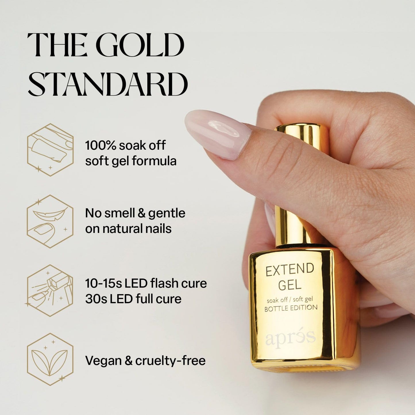 APRÉS Gel-X® Professional Nail Extension Bundle - Gold Bottle Extend Gel, pH Bonder, Non-Acidic Primer, 15 ml Set Beauty & Personal Care APRÉS