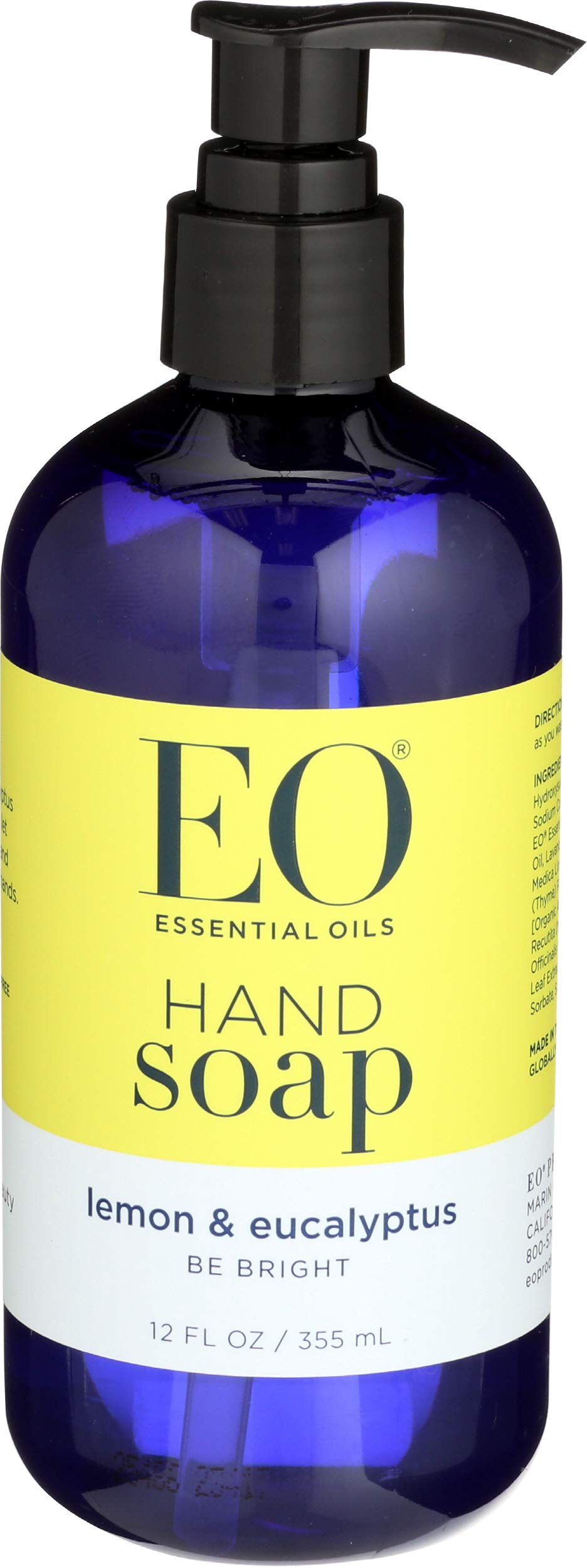 EO, Soap Liquid Lemon Eucalyptus, 12 Fl Oz