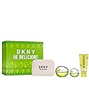 DKNY Be Delicious by Donna Karan for Women - 4 Pc Gift Set 3.4oz EDP Spray, 0.5oz EDP Spray, 3.4oz Body Lotion, Pouch