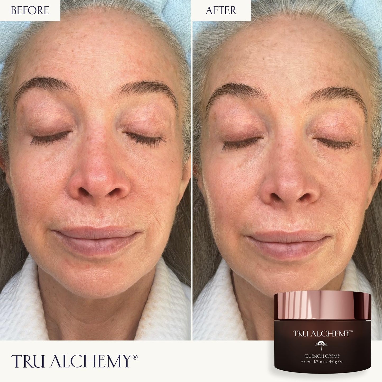 Tru Alchemy Quench Crème Daily Facial Moisturizer | Hyaluronic Acid, Vitamin C, & Bakuchiol (better than Retinol) | Daily Firming Skin Moisturizer