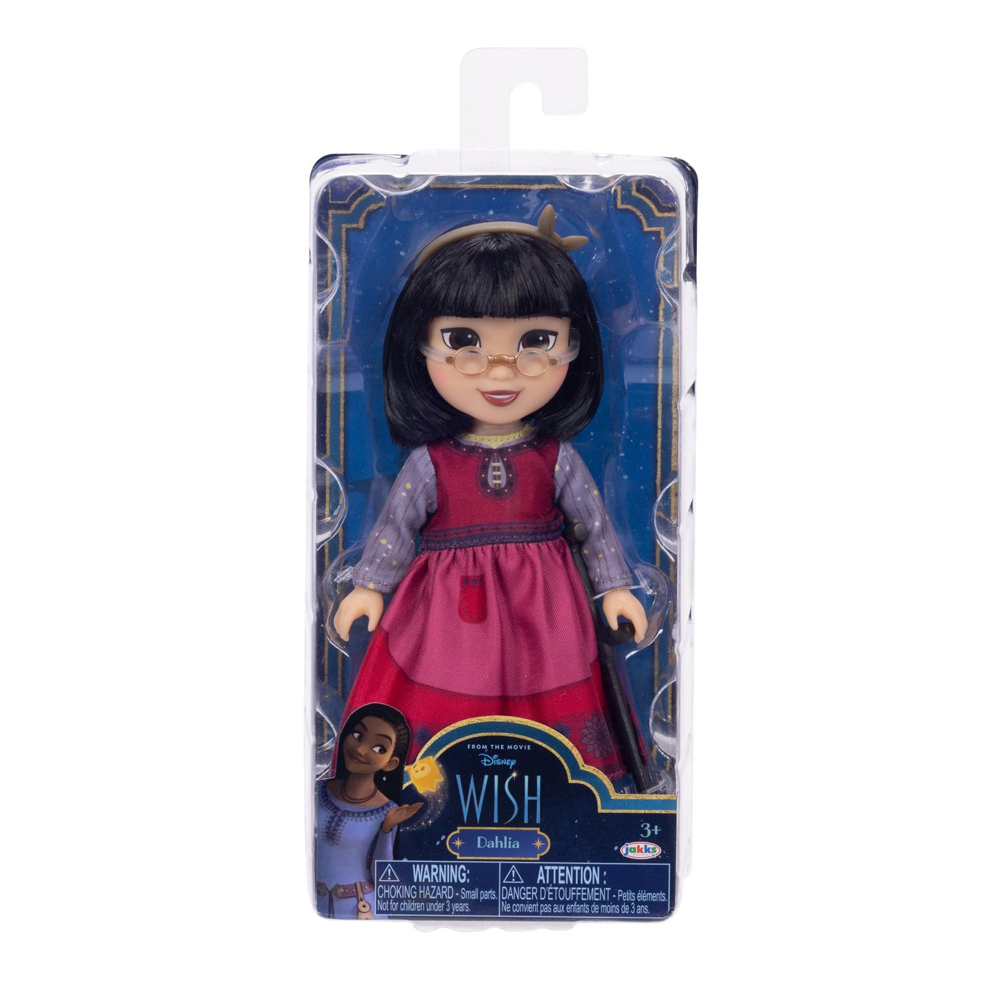 Disney’s Wish Dahlia Petite Doll 6 Inches Tall, Pocket Size with Authentic Movie Fashions