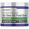 Horbäach Tea Tree Oil Foot Balm | 2 oz | Moisturizes and Nourishes Dry Skin & Feet | Scientifically Formulated