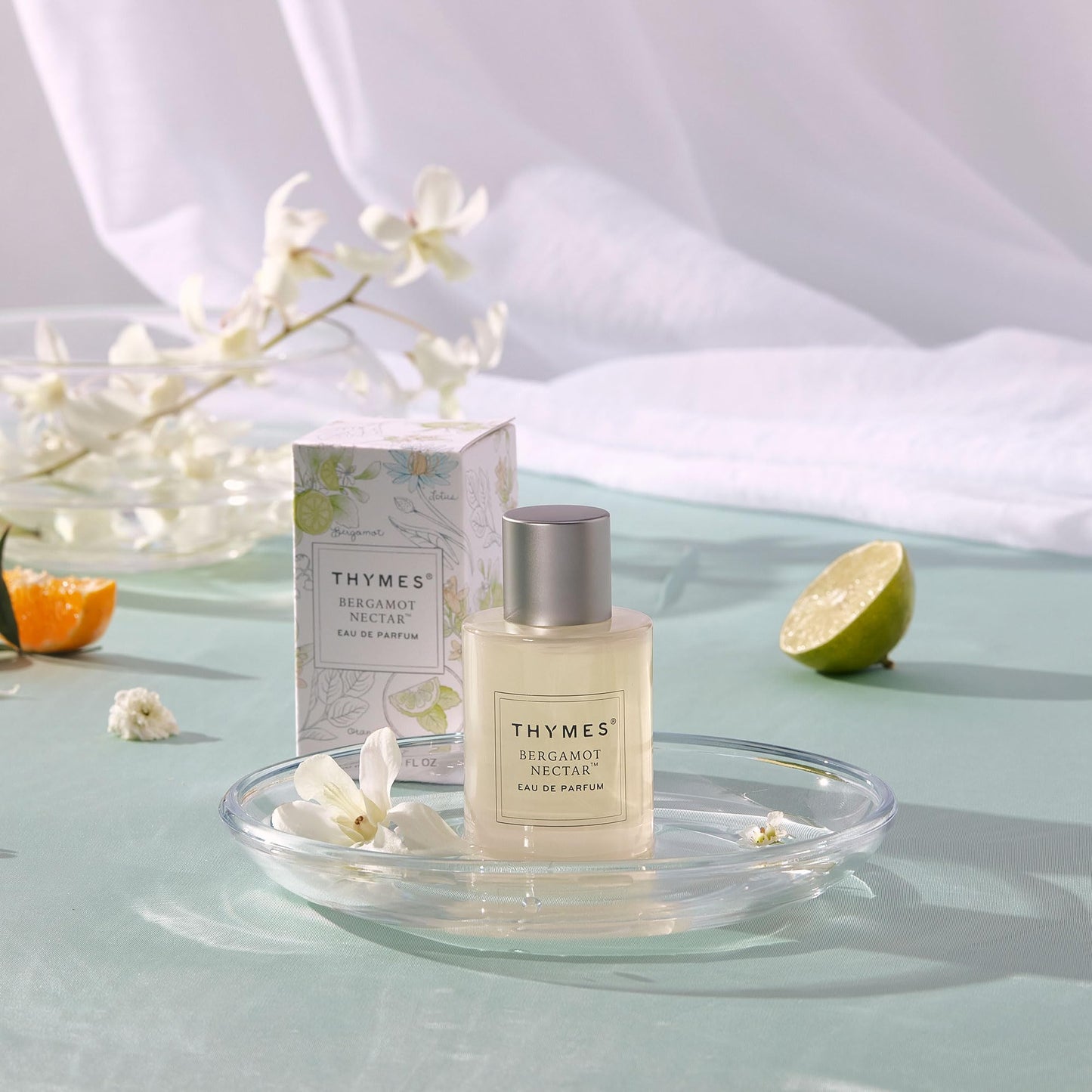 Thymes Eau De Parfum - Scented Perfumes for Women - Women's Fragrances with Notes of Bergamot, Lemon, Orange Flower, Lotus & Sandalwood (Bergamot Nectar, 1.75 fl oz)