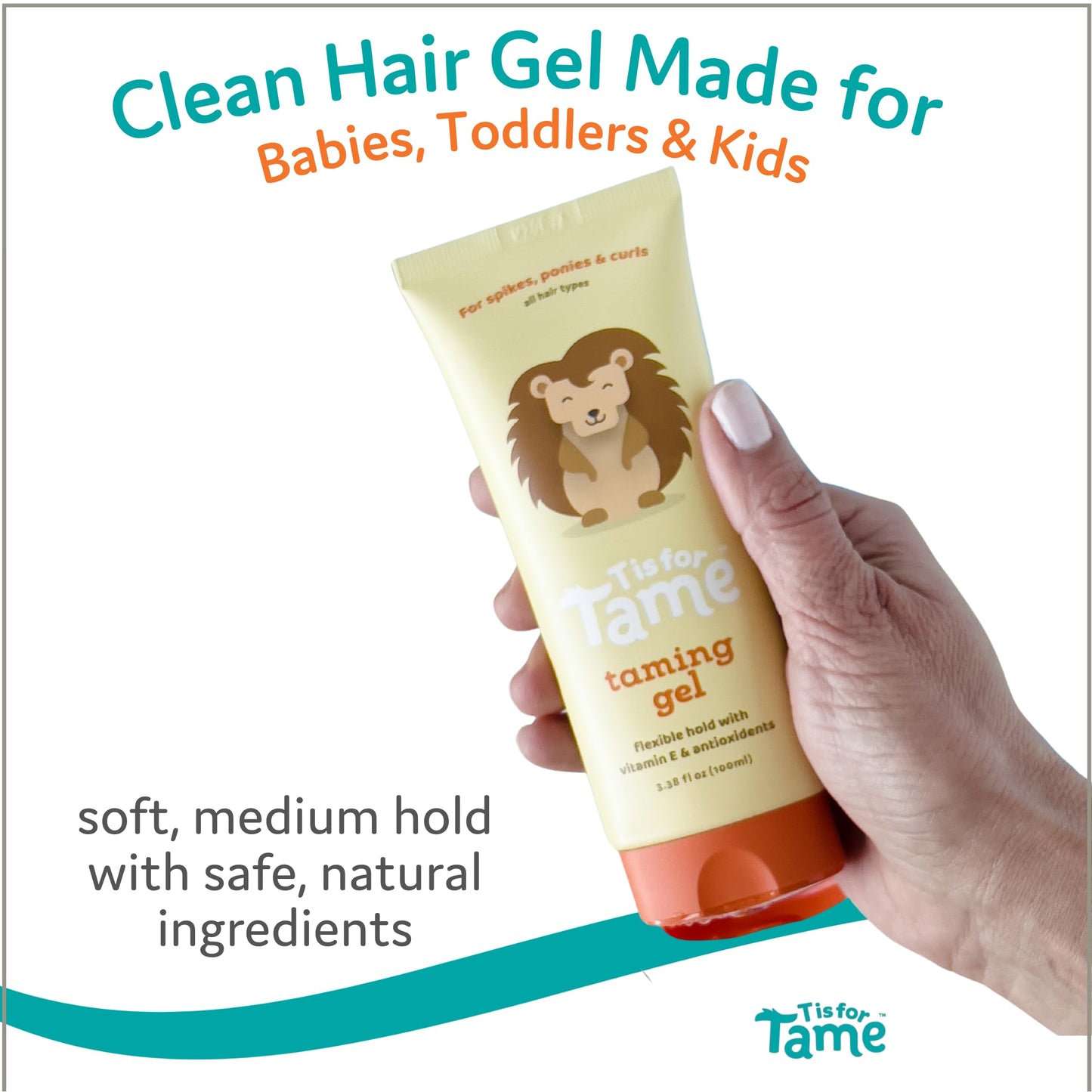 T is for Tame - Hair Taming Gel for Toddlers, Babies, and Kids - Vegan & Natural Hair Gel, Anti-Frizz, Non-Sticky, Styling Gel for Girls & Boys Beauty and Personal Care T is for Tame