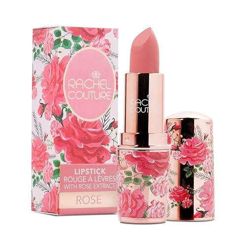 Rachel Couture Matte Lipstick with High Impact Color | Vegan & Cruelty Free | Infused with Rose Extract - 0.12 Oz - Rose