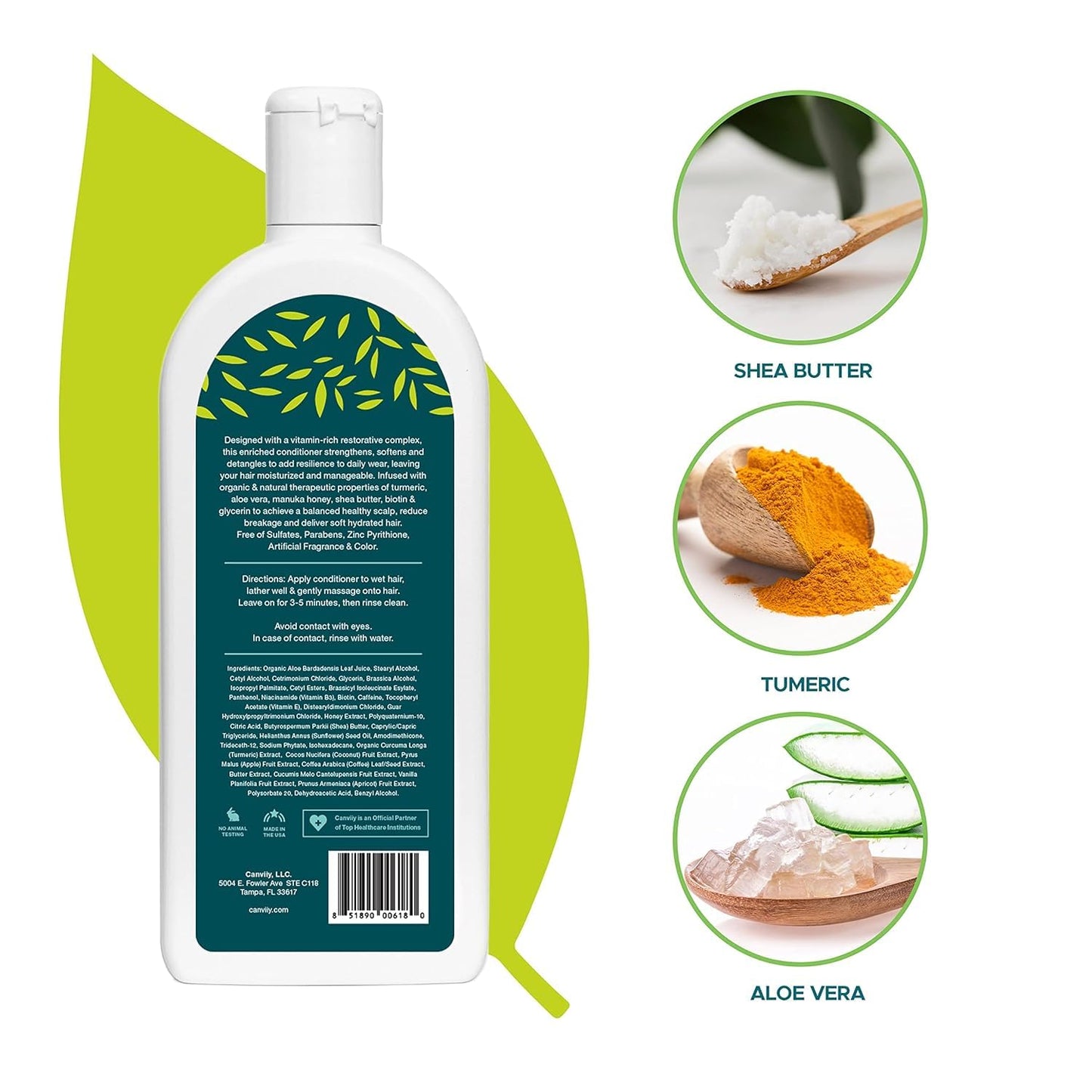 Canviiy ScalpBliss Moisture + Repair Organic-Based Conditioner, Designed with a Vitamin-Rich Restorative Complex to Reduce Breakage and Deliver Soft