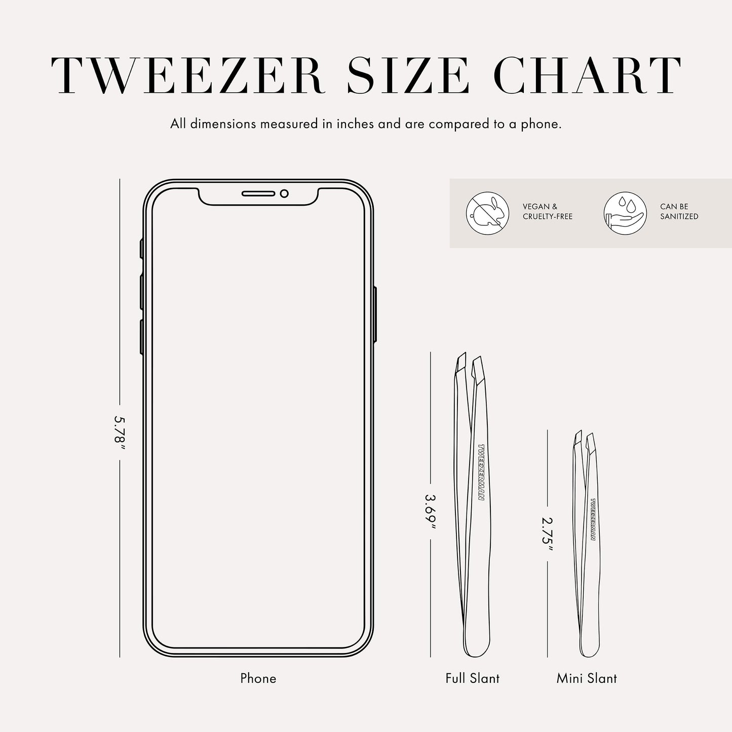 Tweezerman Mini Slant Travel Tweezers For Eyebrows, Travel Tweezers for Eyebrows, Facial Hair (Blooming Lilac)