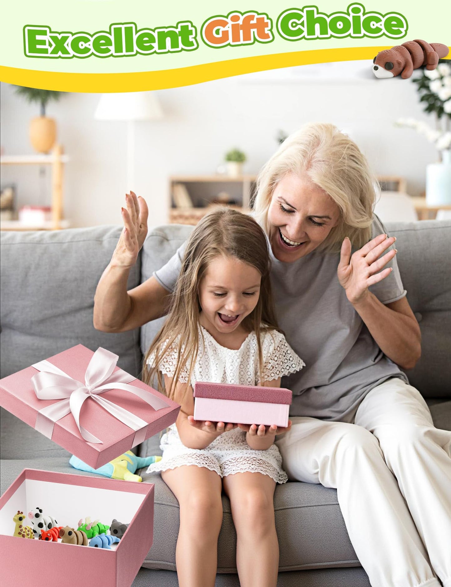 β2025β 15 Pack 3D Printed Animal Toys with Dragon Eggs β Articulated Fidget Figures Set, Stress Relief Collectible Gifts for Kids & Adults