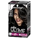 Schwarzkopf Color Ultime 1.1 Raven Black Hair Dye, Permanent Intense Black with Diamond Brilliance, Fade-Resistant, Covers Grays, All Hair Textures