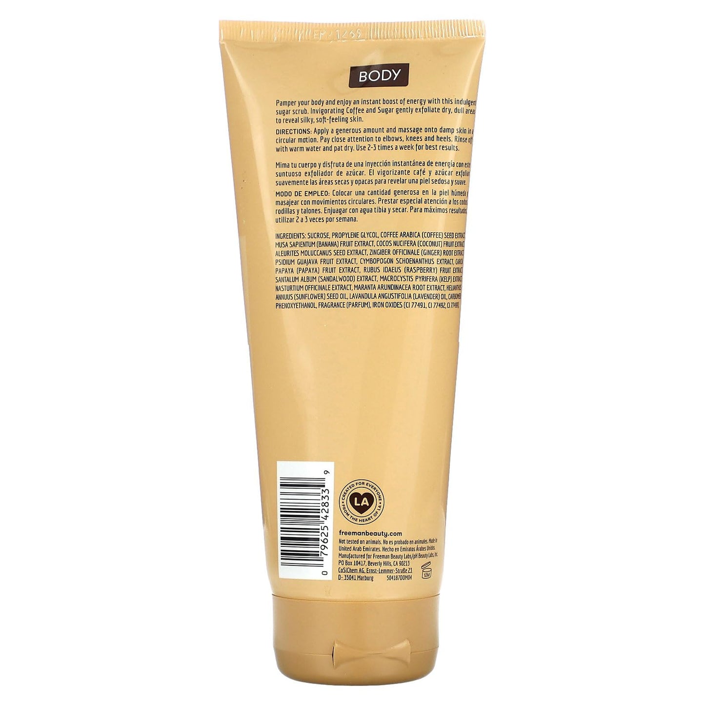 Exfoliating Body Scrub by Freeman for Unisex - 6 oz Scrub Beauty & Personal Care Freeman