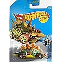 Hot Wheels 2017 Street Beasts Motosaurus (Dinosaur Car) 264/365, Green and Brown