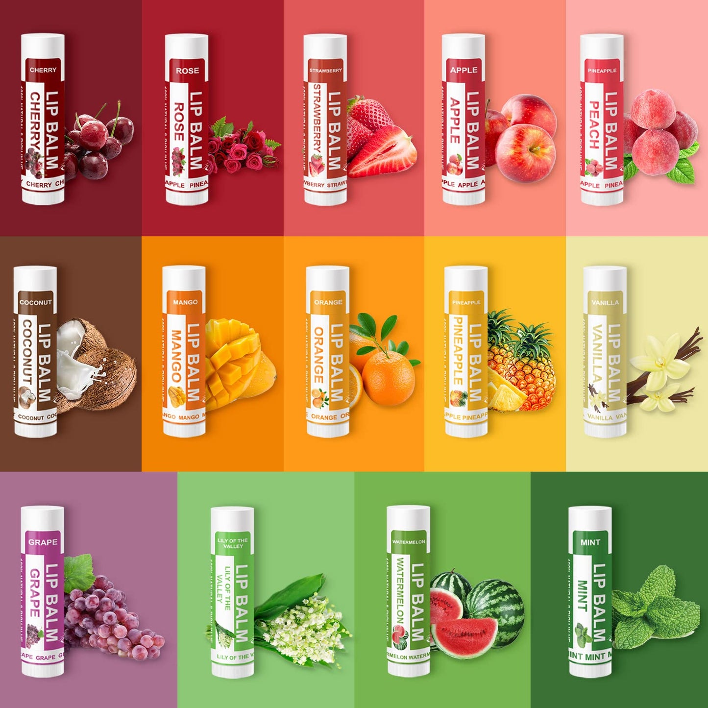 Yopela 28 Pack Natural Lip Balm Bulk with Vitamin E and Coconut Oil - Moisturizing, Soothing, and Repairing Dry and Chapped Lips Valentine's Gift - 14 Beauty and Personal Care Yopela