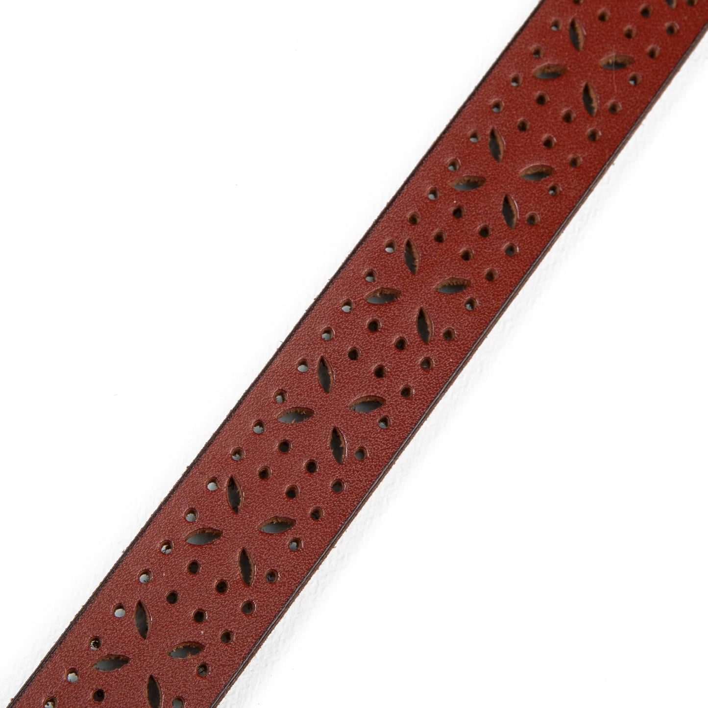 Eddie Bauer Women's Casual Leather Belts with Durable Metal Buckle, Perforated Pattern - Tan, XX-Large