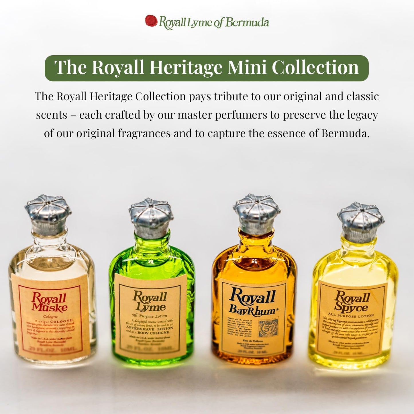 ROYALL LYME Bermuda Collection by Royall Fragrances 4 Piece Mini Variety Set men