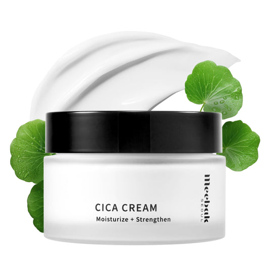 Meebak Cica Cream Daily Repair Moisturizer with Niacinamide, Ceramide & Retinol, Deep Hydration, Soothing, Sensitive Skin Friendly