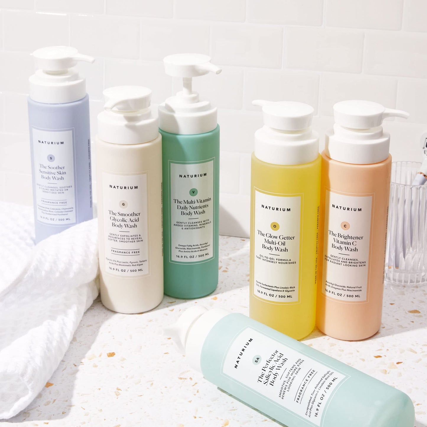 Naturium The Brightener Vitamin C Body Wash, Gentle Cleanser for Smoother-Looking Skin, Removes Dirt, Oil & Other Impurities, 16.9 oz