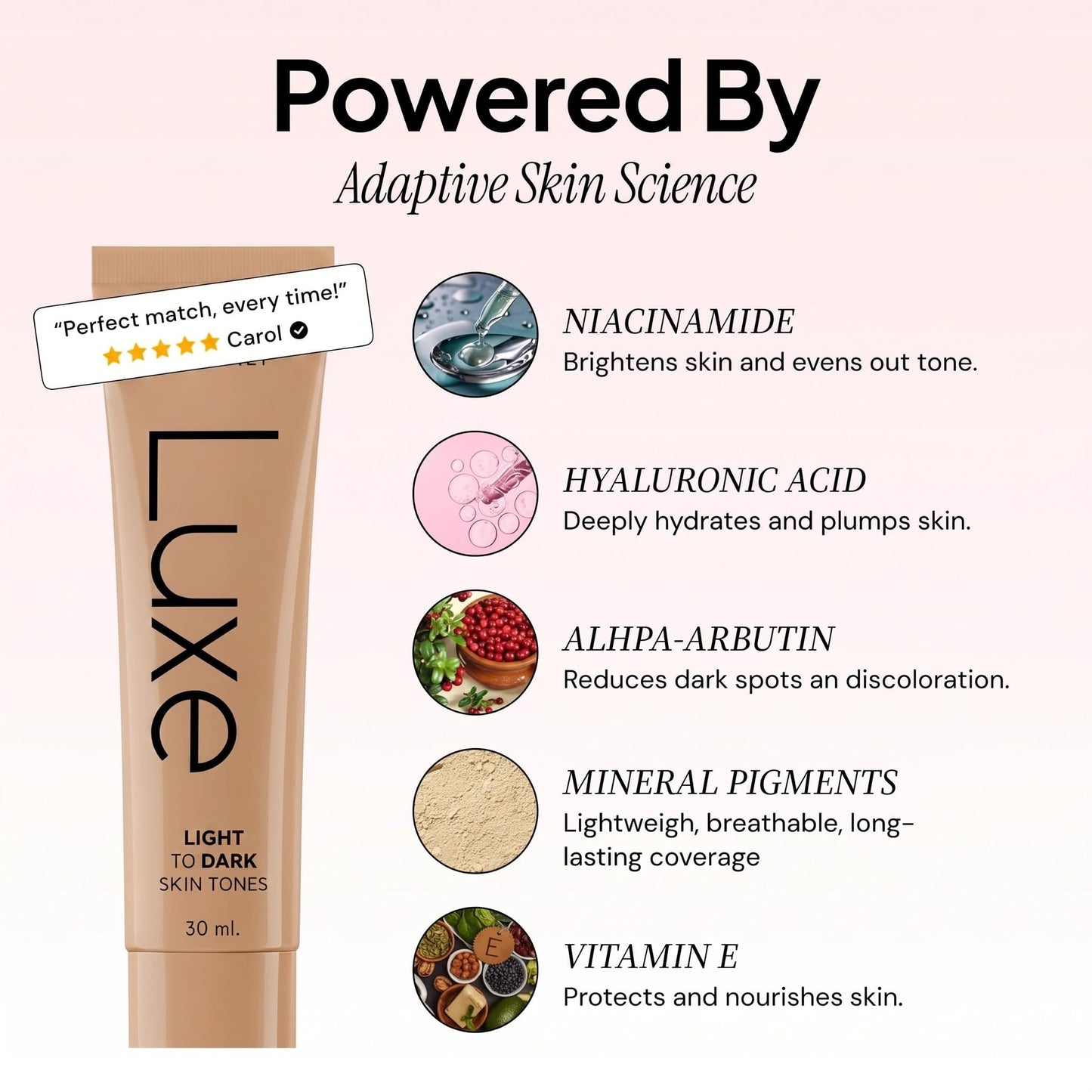 Luxe Color Changing Foundation - Medium Beauty and Personal Care LUXE