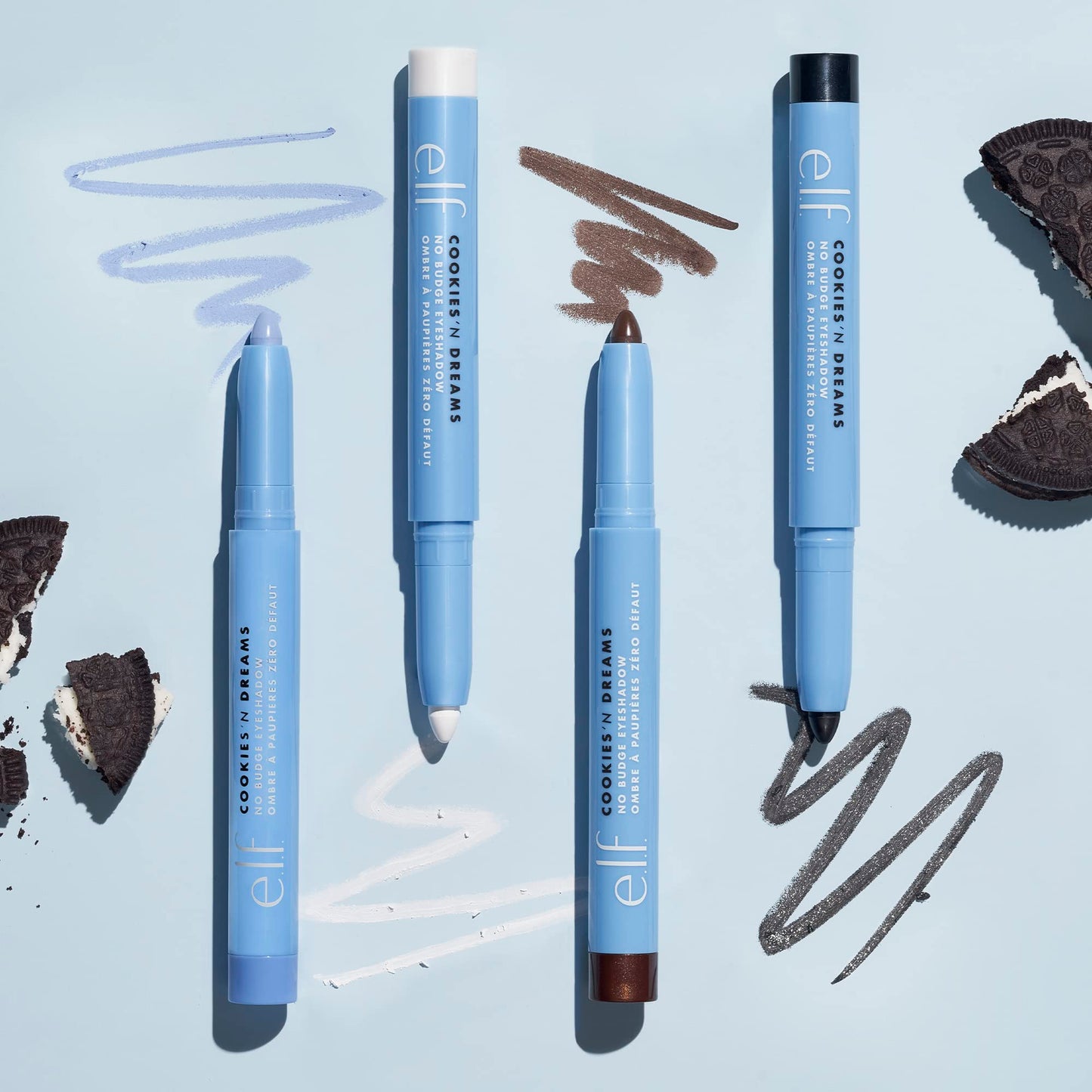 e.l.f. Cookies 'N Dreams No Budge Shadow Stick, Longwear, Smudge-Proof Eyeshadow With Built-In Sharpener, Limited Edition Shade, Chill Zone