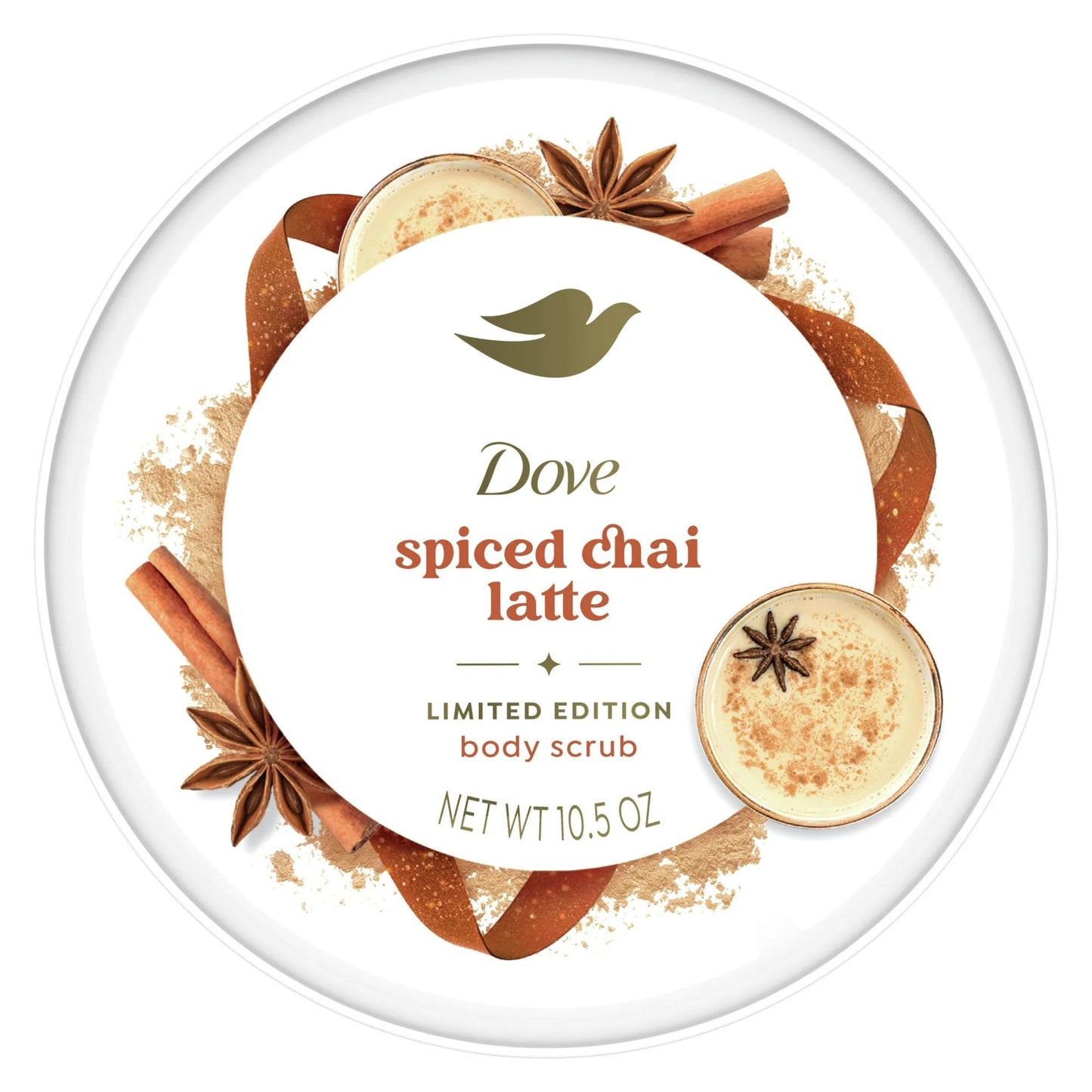 Dove Exfoliating Body Scrub - Spiced Chai Latte, Deeply Nourishing Exfoliant with ¼ Moisturizing Cream, 10.5 oz Beauty & Personal Care Dove