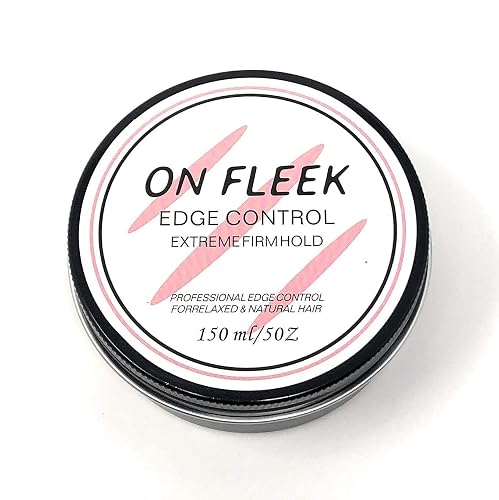 ON FLEEK Edge Control Extreme Firm Hold Professional Edge Control for Relaxed and Natural Hair, Made with Coconut Oil, Jojoba Oil, Shea Butter, 5