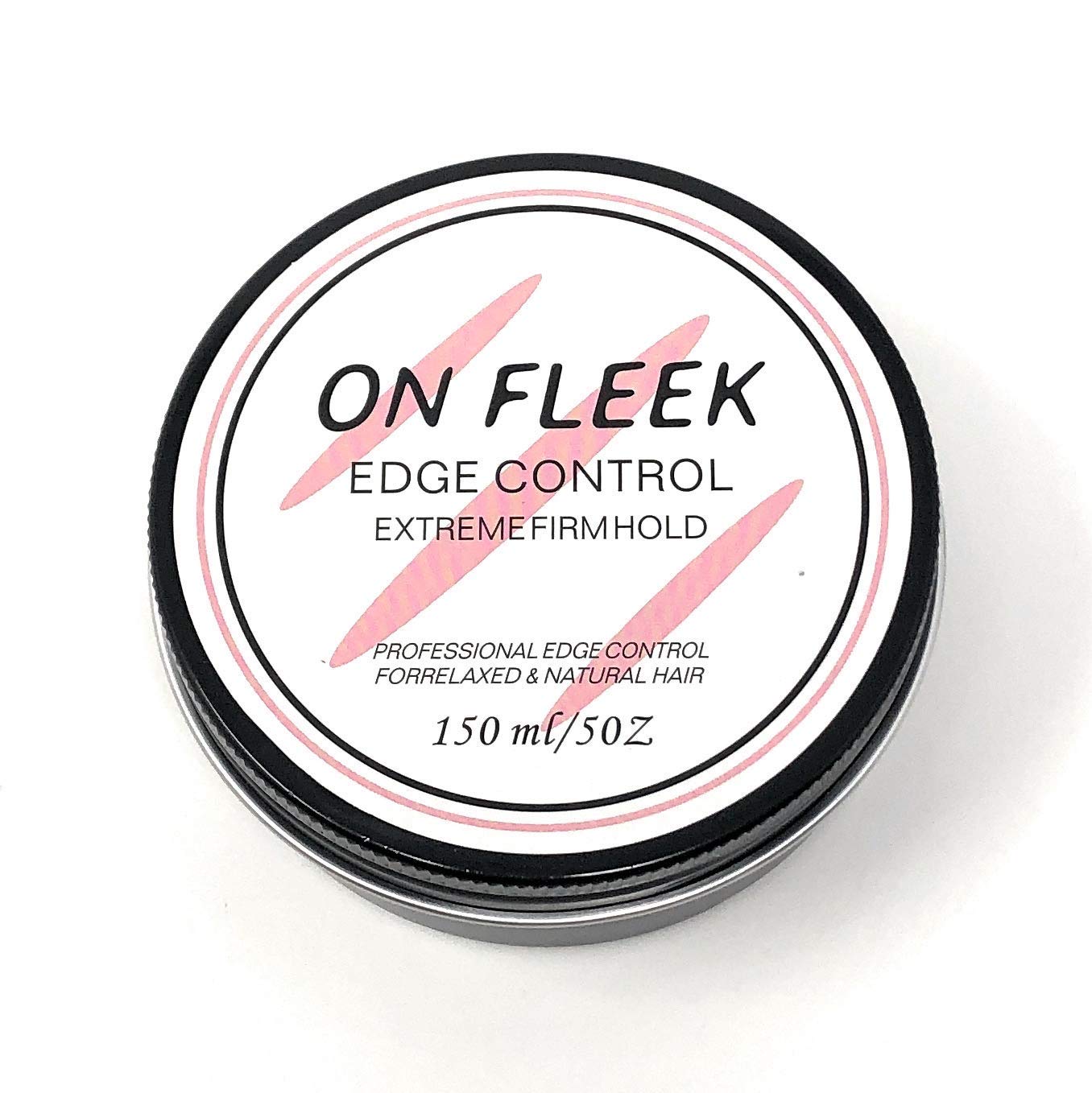 ON FLEEK Edge Control Extreme Firm Hold Professional Edge Control for Relaxed and Natural Hair, Made with Coconut Oil, Jojoba Oil, Shea Butter, 5